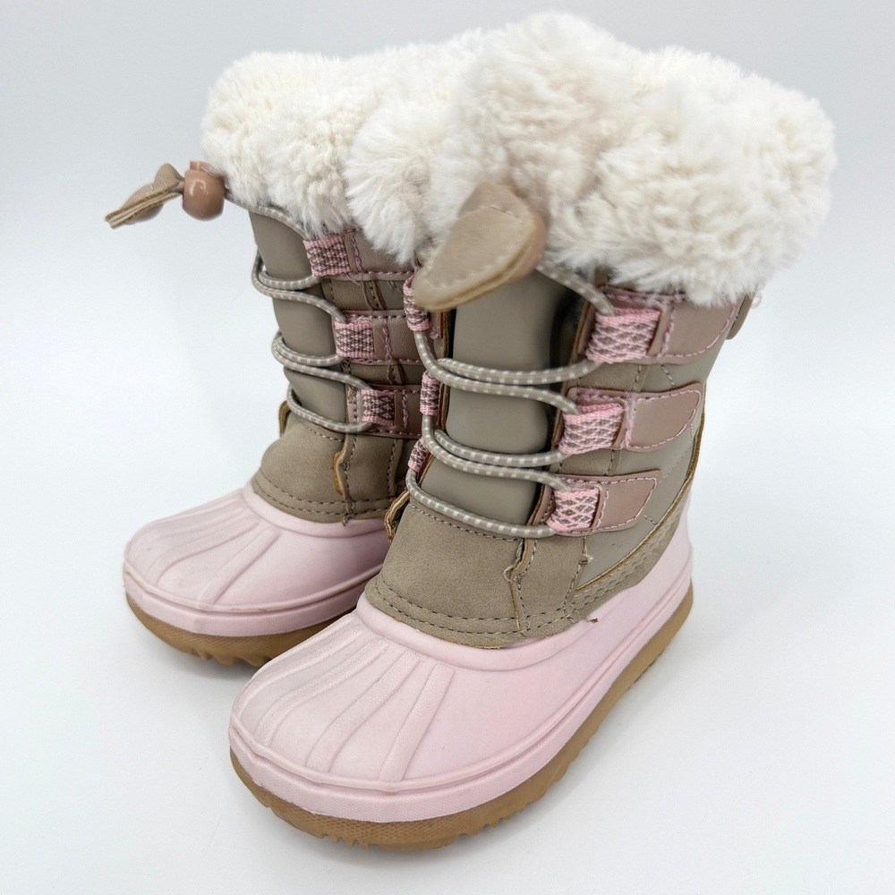 Khombu Pink Toddler Faux Fur Snow Winter Boots Sz 6